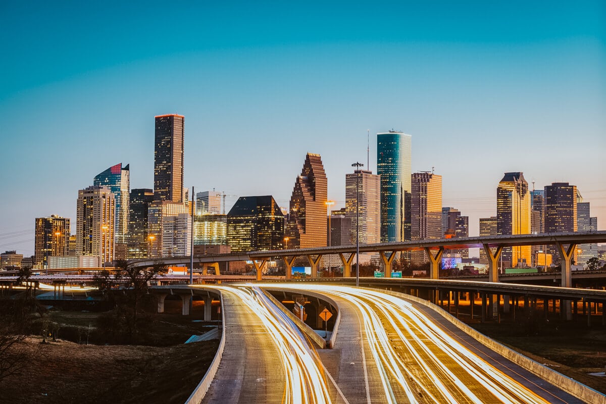 Houston USA City Skyline Silhouettes Set by irayoflight  GraphicRiver