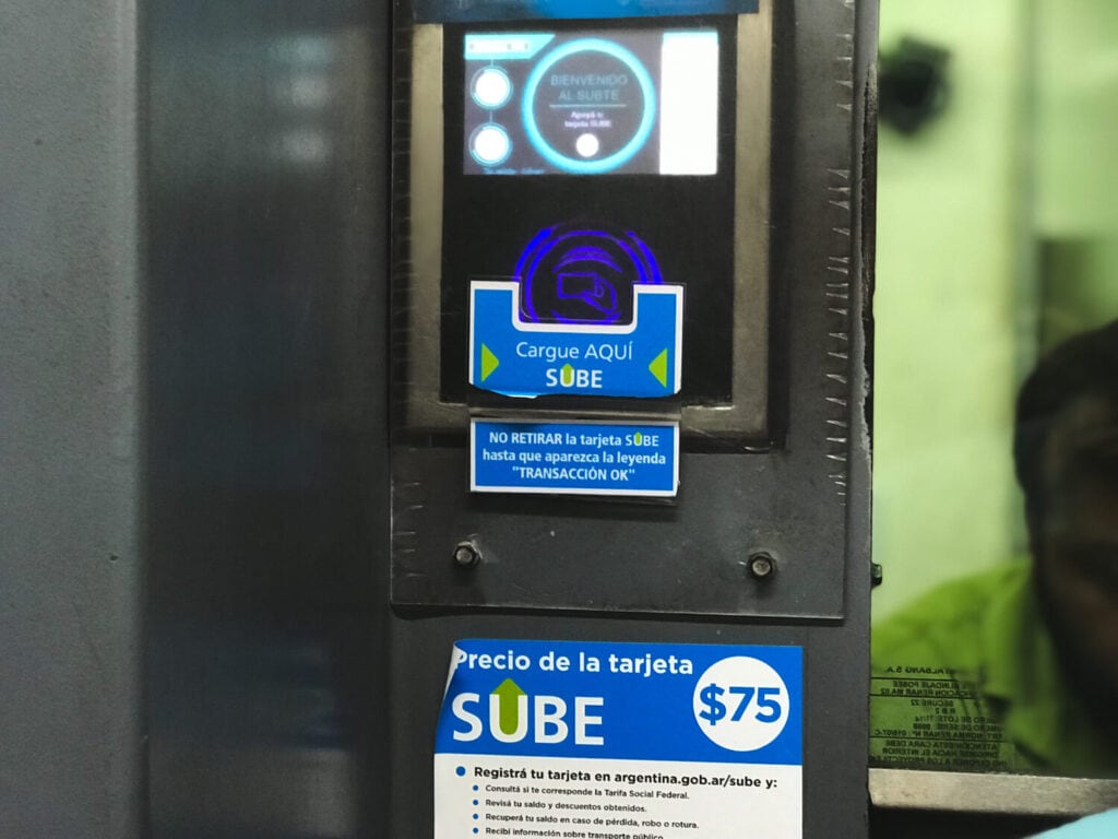 A subway card top-up spot in a metro station