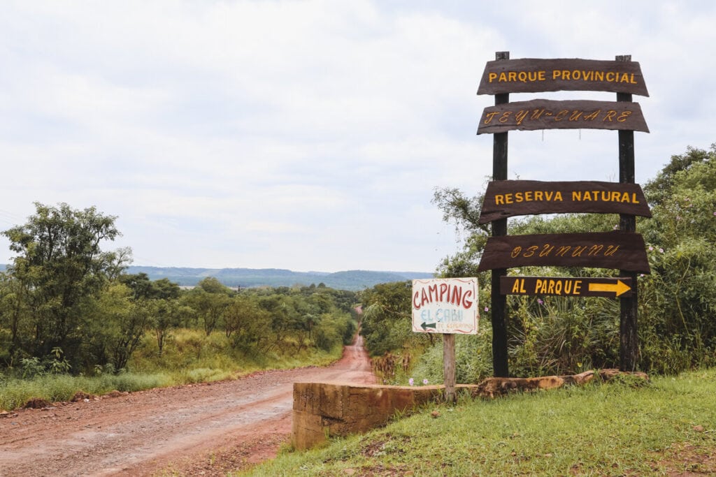 A red dirt road in the jungle