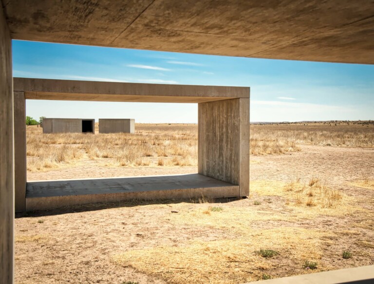 Concrete blocks in the desert