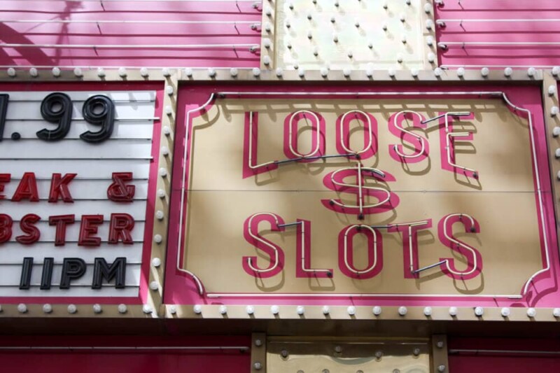 A pink neon sign in Las Vegas