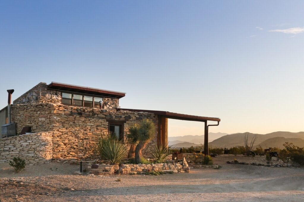 A rock home in the desert