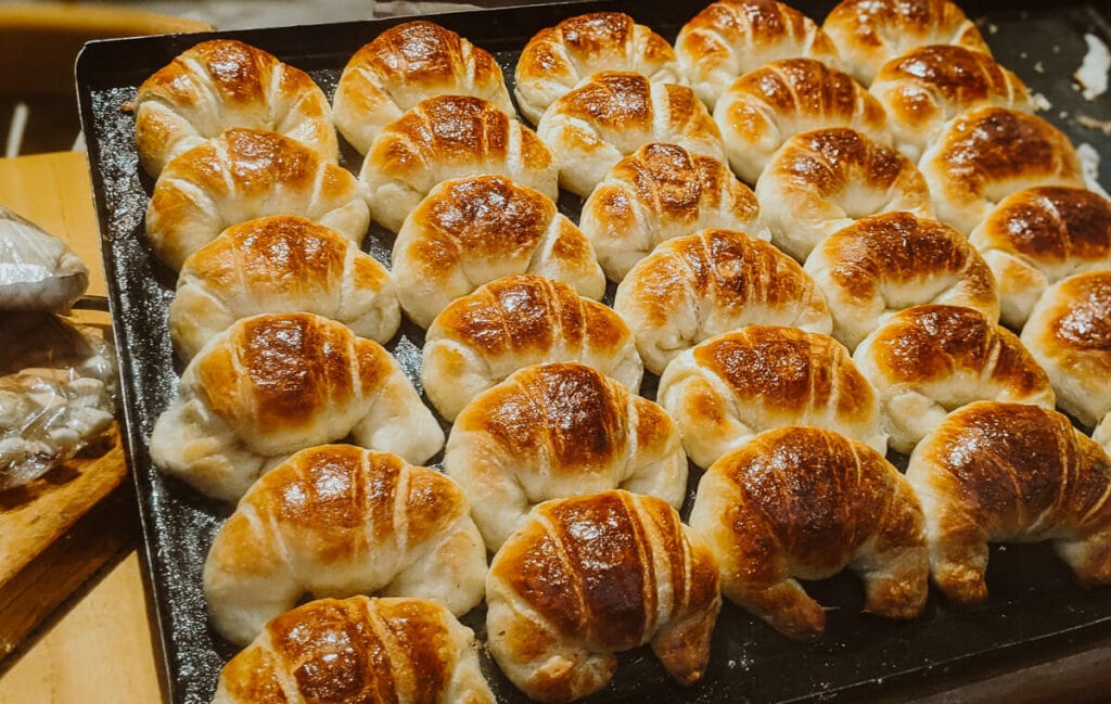 A tray of medialuna pastries