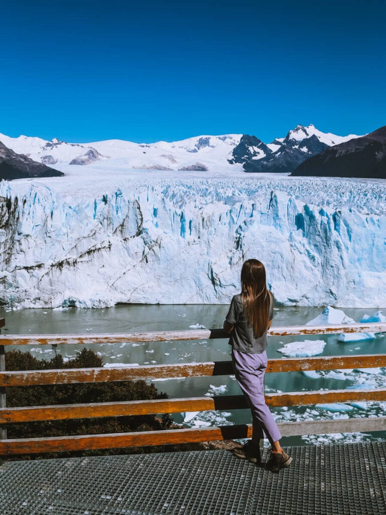 Crampon Station at Perito Moreno Glacier. Big Ice Tour. Lateral