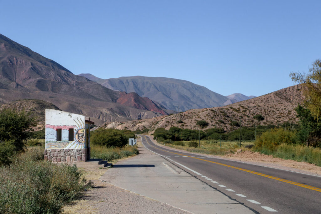 A paved highway in the mountains in Northwest Argentina